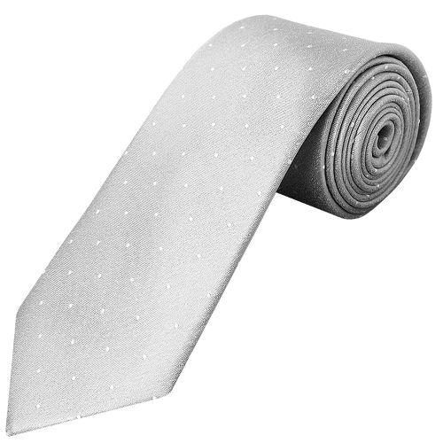 Cambridge Spot Navy/Silver Silk Tie