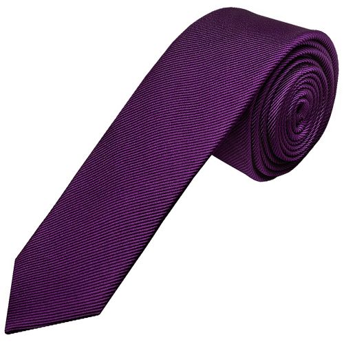 Purple Silk Twill Skinny Tie Men S Tie Free Delivery