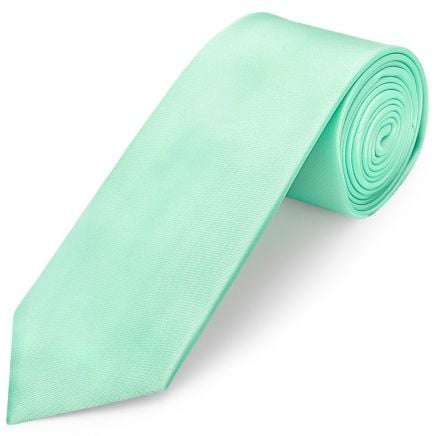 Plain Mint Green Satin Classic Men's Tie
