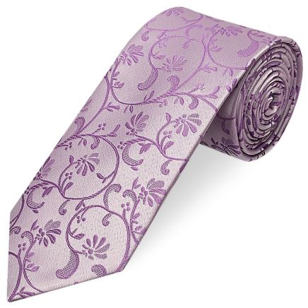 Lilac Floral Classic Men's Tie