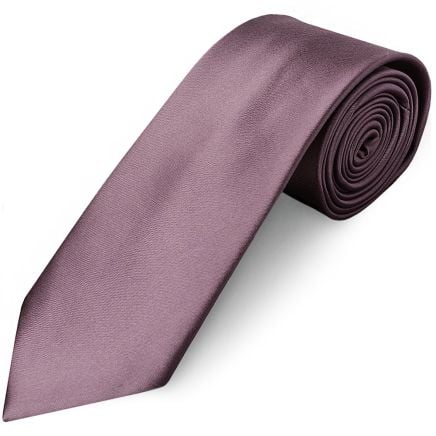 Plain Mauve Satin Classic Men's Tie