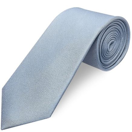 Plain Dusty Blue Silk Classic Men's Tie