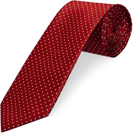 Red and White Polka Dot Classic Men's Tie