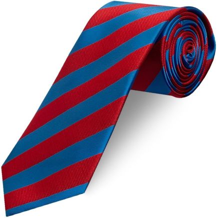 Red and Blue Striped Classic Men's Tie