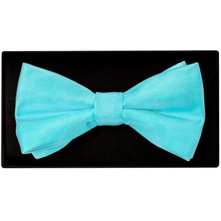 Plain Tiffany Blue Handmade Mens Bow Tie