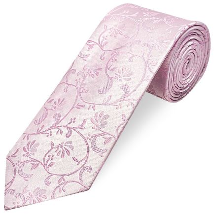 Light Dusty Pink Floral Classic Men's Tie