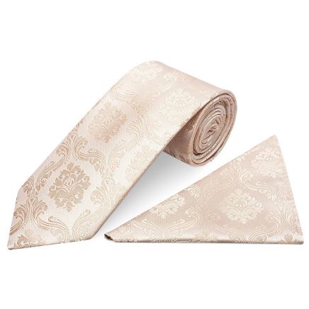 Nude Paisley Classic Men's Tie and Pocket Square Set