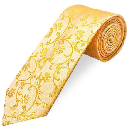 Bright Yellow Floral Classic Men's Tie