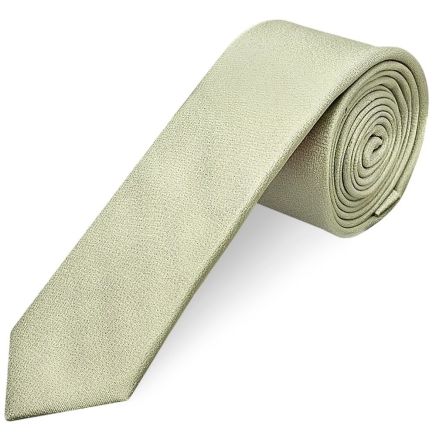 Plain Sage Green Silk Skinny Boys Tie