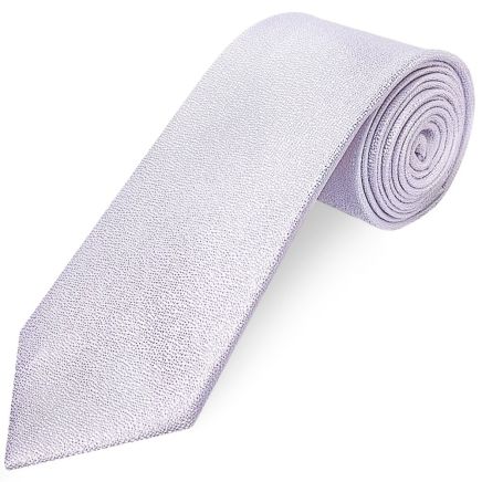 Plain Lilac Textured Silk Classic Men's Tie