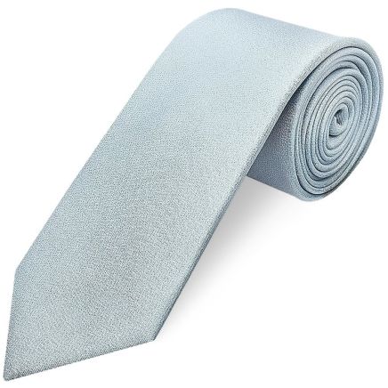 Plain Steel Blue Silk Classic Men's Tie