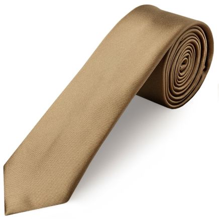 Iced Coffee Satin Boys Tie