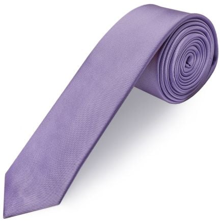 Lavender Satin Skinny Men's Tie