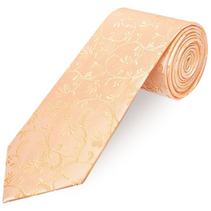 Peach Floral Classic Men's Tie