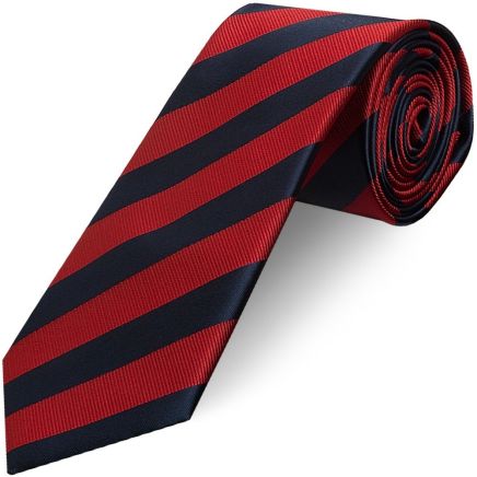 Navy and Red Striped Classic Men's Tie