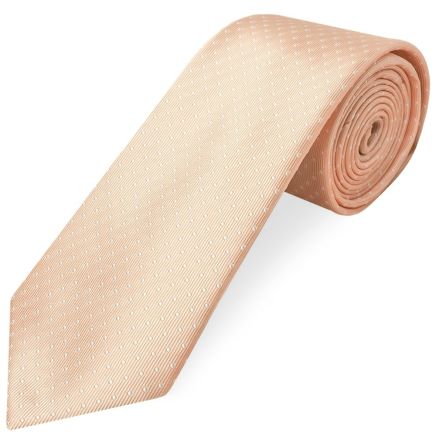 Peach and White Polka Dot Classic Men's Tie