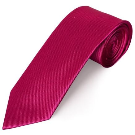 Fuchsia Pink Silk Twill Classic Men's Tie