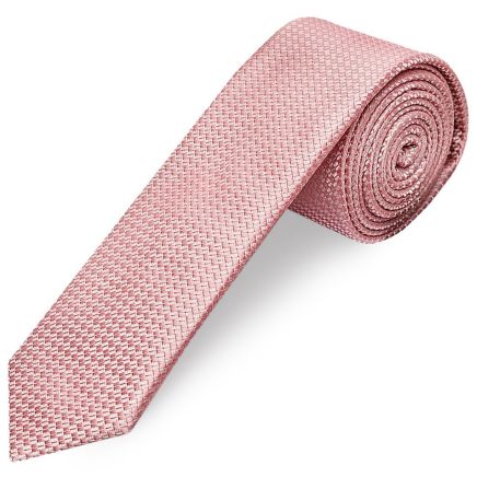 Rose Gold Textured Skinny Tie