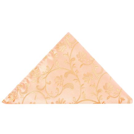 Peach Floral Pocket Square