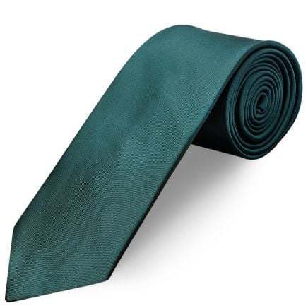 Plain Dark Teal Satin Classic Men's Tie