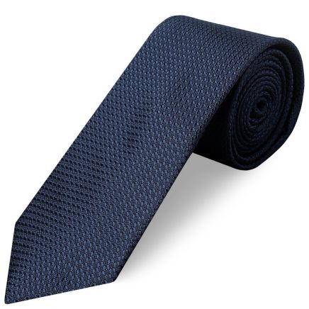 French Navy Textured Classic Tie