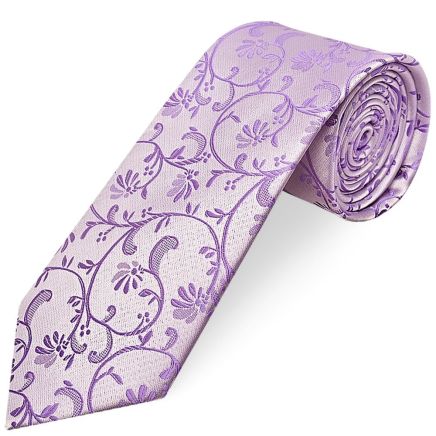 Cadbury Purple Floral Classic Men's Tie