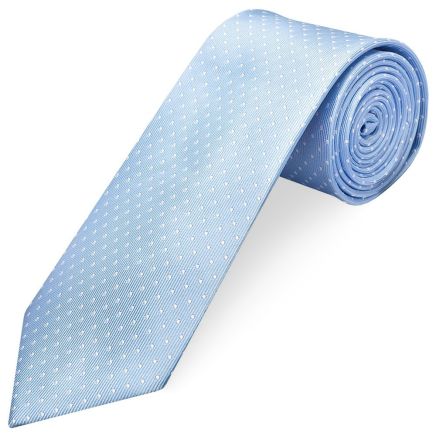 Light Blue and White Polka Dot Classic Men's Tie
