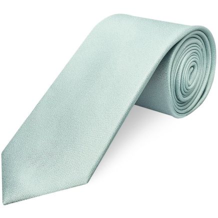 Plain Seafoam Blue Silk Classic Men's Tie
