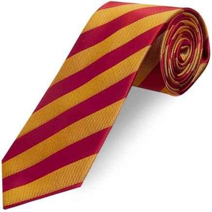 Red and Gold Striped Classic Men's Tie