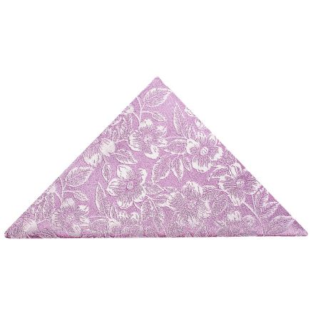 Lilac Floral Silk Pocket Square