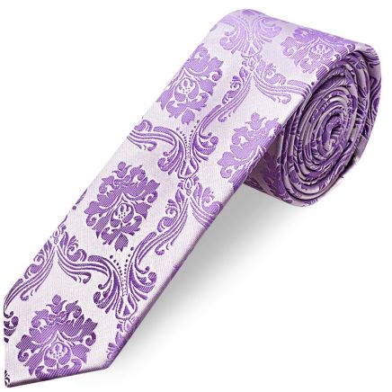 Cadbury Purple Paisley Skinny Boys Tie