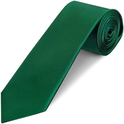 Plain Forest Green Satin Classic Men's Tie