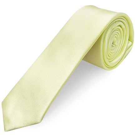 Plain Willow Green Satin Skinny Men's Tie