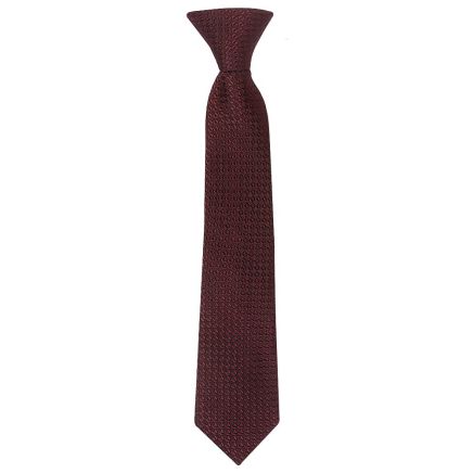 Pre Tied Burgundy Textured Boys Tie Age 4-7