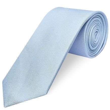 Plain Light Blue Silk Classic Men's Tie