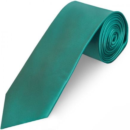 Plain Teal Green Satin Classic Men's Tie