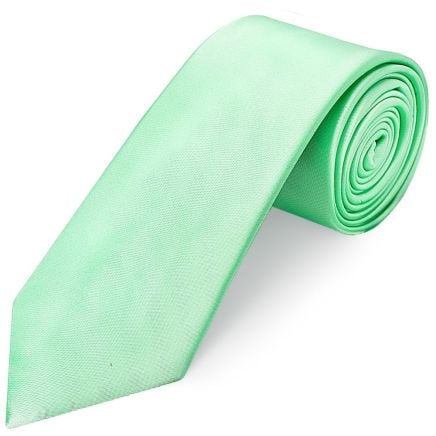 Plain Seafoam Green Satin Classic Men's Tie