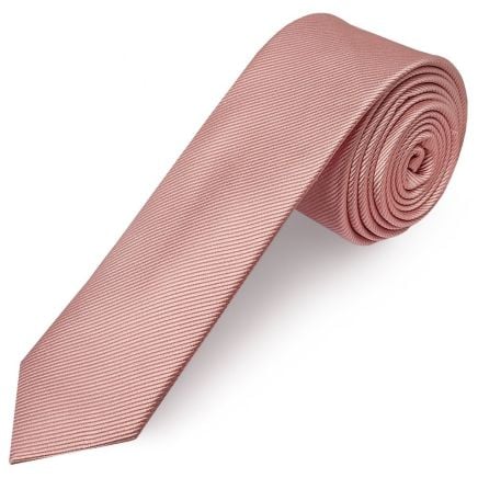 Dusty Rose Silk Twill Skinny Mens Tie