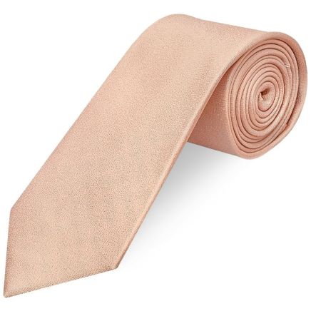 Plain Pale Peach Silk Classic Men's Tie