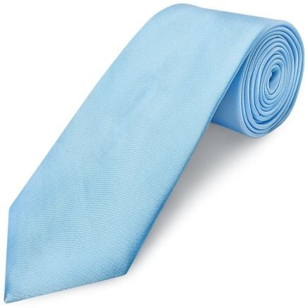 Plain Sky Blue Satin Classic Men's Tie