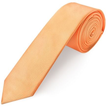 Plain Peach Satin Boys Tie