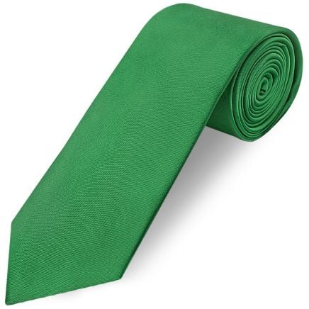 Plain Emerald Green Satin Classic Men's Tie