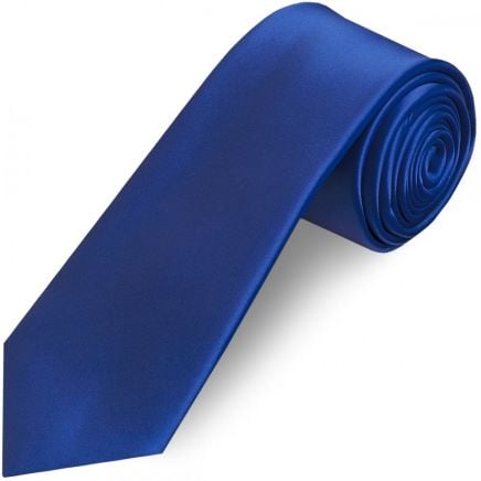 Plain Royal Blue Satin Classic Men's Tie