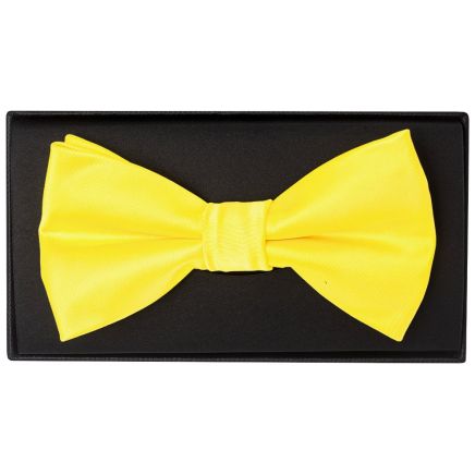 Plain Sunshine Yellow Handmade Mens Bow Tie