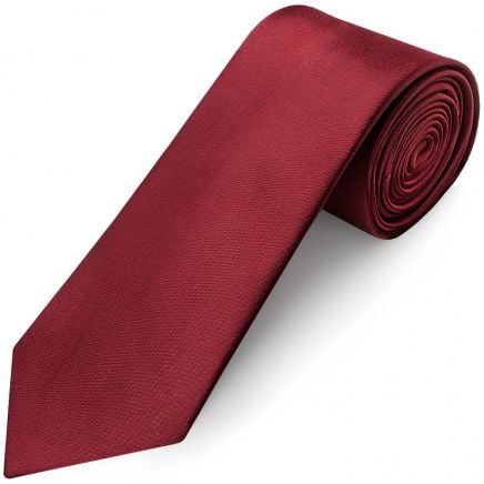 Plain Maroon Satin Classic Men's Tie