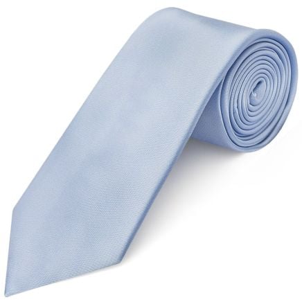 Plain Dusty Blue Satin Classic Men's Tie