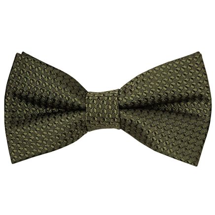 Pre Tied Olive Green Textured Boys Bow Tie Age 18 Months - 3 years