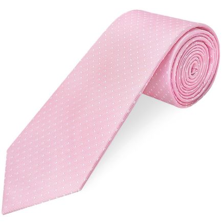 Pink and White Polka Dot Classic Men's Tie