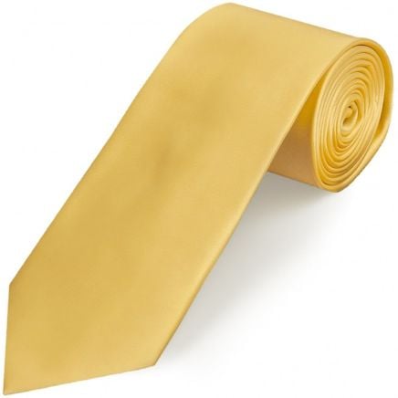 Plain Gold Satin Classic Men's Tie