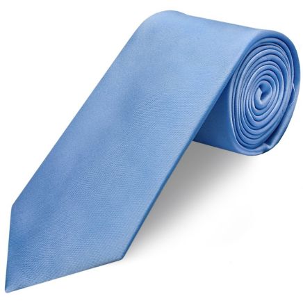 Plain Steel Blue Satin Classic Men's Tie